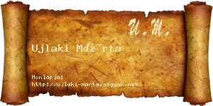 Ujlaki Márta névjegykártya