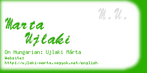 marta ujlaki business card
